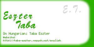 eszter taba business card